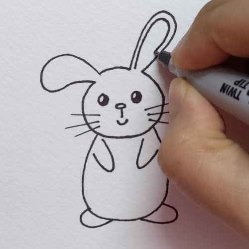Learn How to Draw a Cute Bunny Rabbit - 9 Step by Step Tutorial