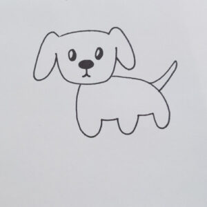 Cute Puppy Drawing -complete picture