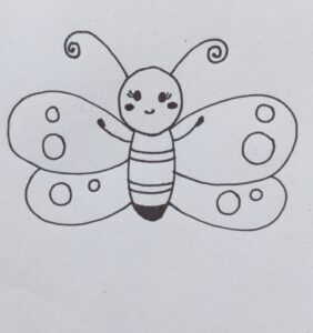 A cute butterfly drawing