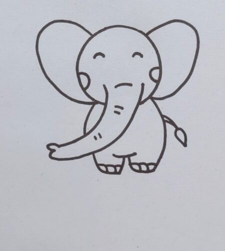 Cute Elephant Drawing | Design Bundles-anthinhphatland.vn