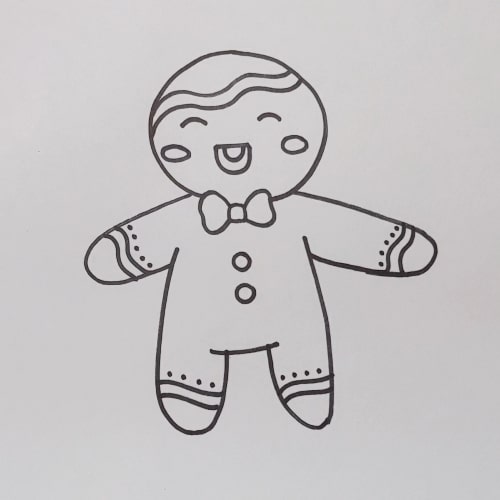 How to draw a gingerbread man - Fun with Mama