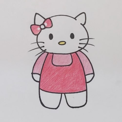 Hello Kitty Drawing by Wolvi000 on DeviantArt