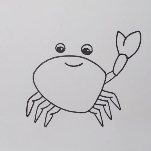 How to draw a Crab Step by Step