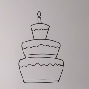 How to Draw a Birthday Cake