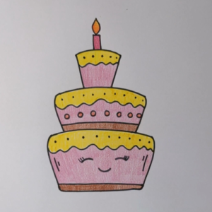 How to Draw a Birthday Cake