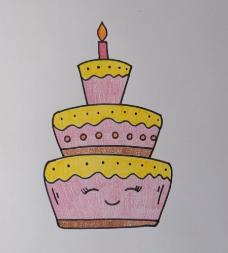 How to Draw a Birthday Cake