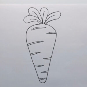 Carrot Drawing for Kids