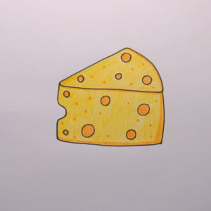 how to draw a cheese