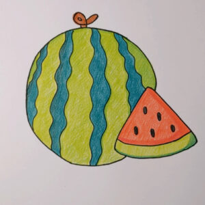 Watermelon Drawing for Kids