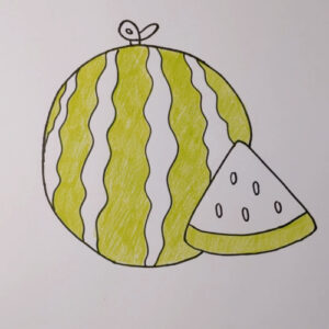 Watermelon Drawing for Kids