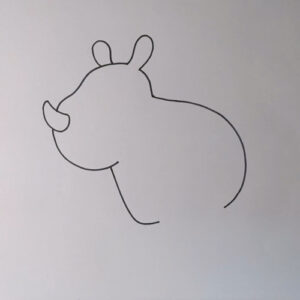 how to draw a rhino