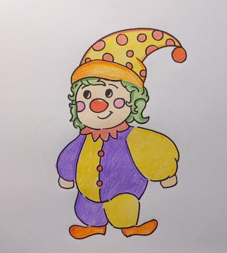 how to draw a clown