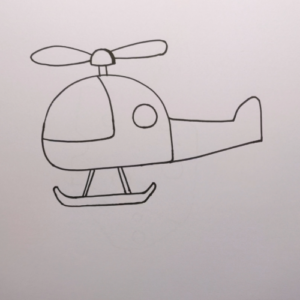 how to draw a helicopter