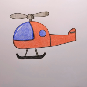 how to draw a helicopter