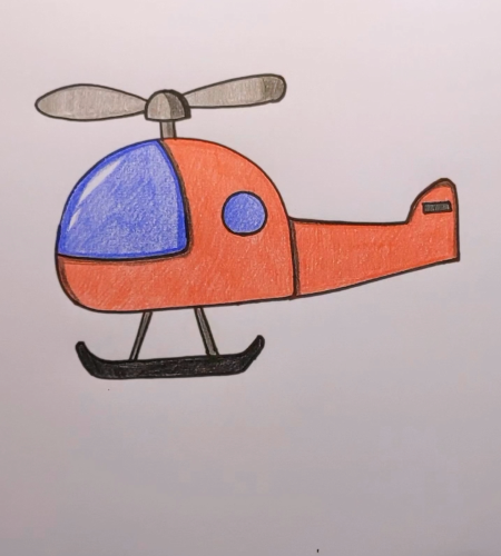 how to draw a helicopter