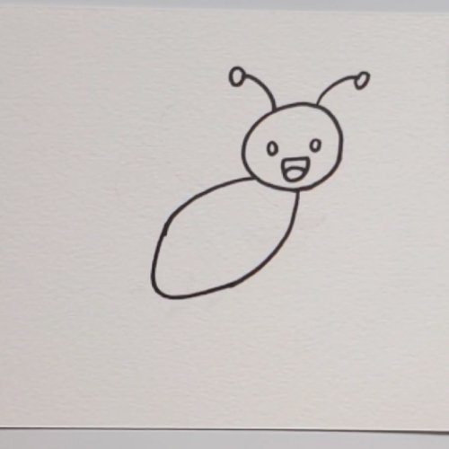 Bee drawing body outline for kids