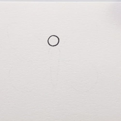 Butterfly drawing circle outline for head