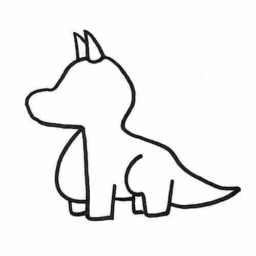 Cute dragon drawing with complete body shape