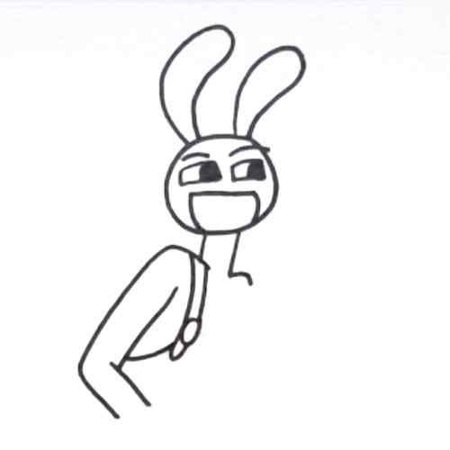 Jax drawing upper body and overalls