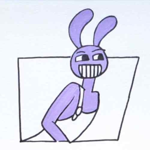 Jax drawing colored purple character
