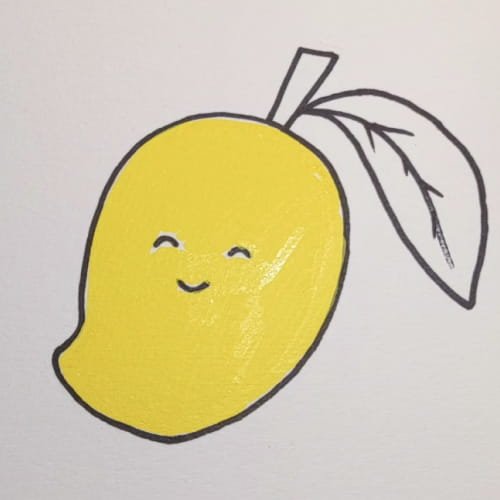 
Mango drawing colored yellow