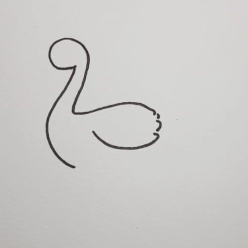 Complete peacock outline with tail feathers, legs, and crest.