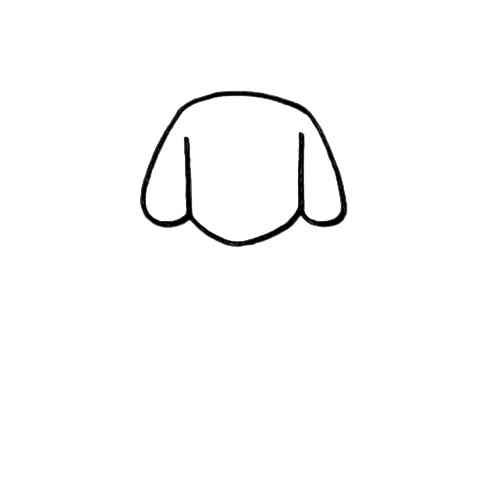 Puppy drawing floppy ears outline